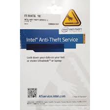 Intel Anti-Theft Service Activation Code Card για ένα έτος